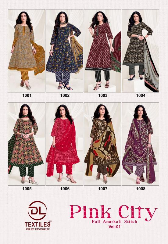 DL pink city vol-1 cotton stitched kurtis wholesale